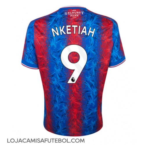 Camisa de Futebol Crystal Palace Eddie Nketiah #9 Equipamento Principal 2024-25 Manga Curta